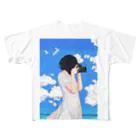 学生のカメラ女子 フルグラフィックTシャツ