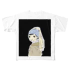 ᴺᴬᴺᴬ.ᶜᵒᵐの真珠の耳飾りの飴頬張ってる少女 All-Over Print T-Shirt