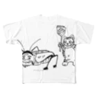 MIRUNOの「ねこおじさん、Gなう」 All-Over Print T-Shirt