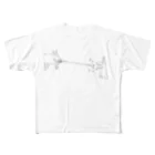 ふとん子のお店のロバの挨拶 All-Over Print T-Shirt