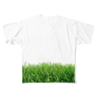 viofranme.のGREEEN GRASS GROUND STAMAC フルグラフィックTシャツ