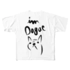 HER AND MARSHMALLOWのI'm DOGUE フレンチブルドッグ 풀그래픽 티셔츠