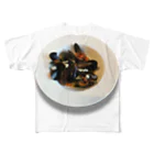 viofranme.のイケてるムール貝の白ワイン蒸し All-Over Print T-Shirt