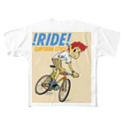 nidan-illustrationの!RIDE! (CARTOON STYLE) フルグラフィックTシャツ