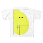 ぷにおもちSHOPのフィボナッチーヨ(文字なし) フルグラフィックTシャツ