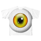 PB.DesignsのPB-EYEBALL　イエロー フルグラフィックTシャツ