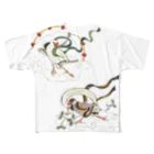 もしもしこちら文鳥の文鳥風神雷神 All-Over Print T-Shirt