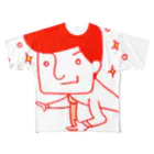 おめでとうの赤いサラリーマン（おじぎ All-Over Print T-Shirt