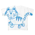 おめでとうのねこ（あお All-Over Print T-Shirt