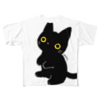 ちゃこぺん（SUZURI店）のクロネコロッタ フルグラフィックTシャツ