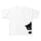 mikayachiのクロネコひょっこりはん All-Over Print T-Shirt