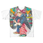 cartoonpunxのfxxk graffiti girl フルグラフィックTシャツ