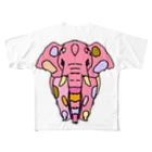 Full of vitality　(フル　オブ　バイタリティ)のElephant☆PINK　(ピンク色の象)　Full of vitality　(フル　オブ　バイタリティ) All-Over Print T-Shirt