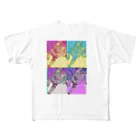 lunamoonaoのアート風猫ちゃん All-Over Print T-Shirt