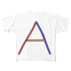 shou0022のシンプル「A」tシャツ　蛍光 フルグラフィックTシャツ