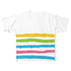 やまももショップ（２号店）のカラーボーダー All-Over Print T-Shirt