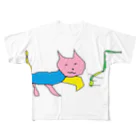 水草の猫マン１ フルグラフィックTシャツ