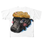 shop あこ猫犬屋の乗せ犬シリーズ・たい焼きちゃん All-Over Print T-Shirt