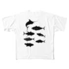 KING FISHERのサカナたち フルグラフィックTシャツ