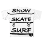 ラクガキ工房のSnow Skate Surf フルグラフィックTシャツ