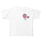 ル.ボヌールの仲良しリンゴちゃん親子 All-Over Print T-Shirt