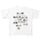 けんち蛍のにゃん系図 All-Over Print T-Shirt