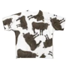 PoccaBocca–すかまるのおみせ–の黒毛和牛がいっぱいいっぱい 풀그래픽 티셔츠