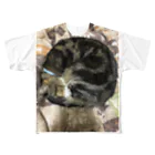 Toranosukeの猫のアンモニャイト フルグラフィックTシャツ