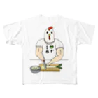 すとろべりーガムFactoryのひたすらネギを切るニワトリ男 All-Over Print T-Shirt