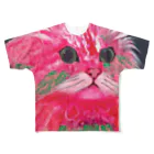 Ange Fleur （アンジュフルール）のRhodonite Cat（ロードナイト キャット） All-Over Print T-Shirt