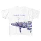 eARThのWHALE CRYING　フルグラ フルグラフィックTシャツ