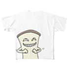 kinokofusaiのエリンギ怪人「わくわく」 フルグラフィックTシャツ
