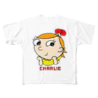 charlolのえーとねー、、　Charlie フルグラフィックTシャツ