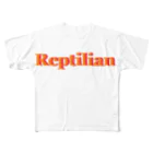 アメリカンベース のReptilian　ヒト型爬虫類　グッズ フルグラフィックTシャツ