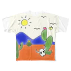 クマバチゴルフ倶楽部のクマバチとメキシカンタイル All-Over Print T-Shirt
