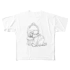 36sanのangry cat queen All-Over Print T-Shirt