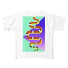 爬虫類グッズ メッサヌンサ - M.R.Sのサイケなカリキン All-Over Print T-Shirt