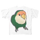 kabazousaruinunekoのコザクラインコのぐりちゃん フルグラフィックTシャツ