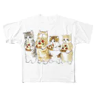 mofusandのみよーんピザ All-Over Print T-Shirt