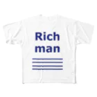 アメリカンベース の大金持ち Richman　裕福　幸福　しあわせ フルグラフィックTシャツ