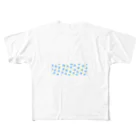 tumasakiSTOREの雨と雷 フルグラフィックTシャツ