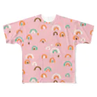 リリースプラウトのピンク花柄 All-Over Print T-Shirt