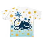 oba:obaのドット蛸グラデーション フルグラフィックTシャツ