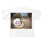 ダイナマイト87ねこ大商会のじゃがいもに乗って爆走するねこです All-Over Print T-Shirt