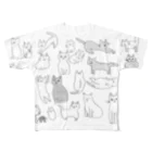 ギンガノヨルのネコいっぱい All-Over Print T-Shirt