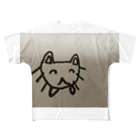  猫とワオキツネザルとモモンガ の猫 All-Over Print T-Shirt