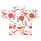 ソーメンズのかわうそとりんご All-Over Print T-Shirt