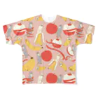 ソーメンズのかわうそとばななとりんご All-Over Print T-Shirt