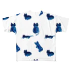 菜っぱの夜をまとった猫ちゃん All-Over Print T-Shirt