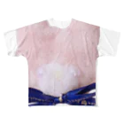 あきのりの青リボンクマちゃん All-Over Print T-Shirt